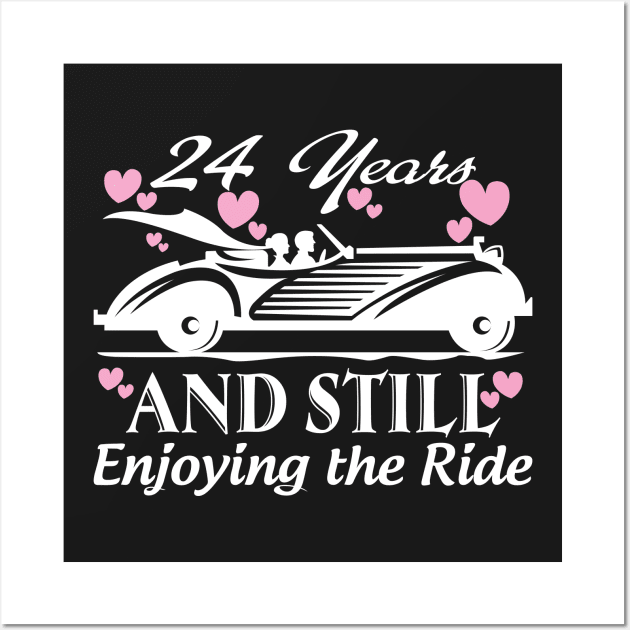 Anniversary Gift 24 years Wedding Marriage Wall Art by rigobertoterry